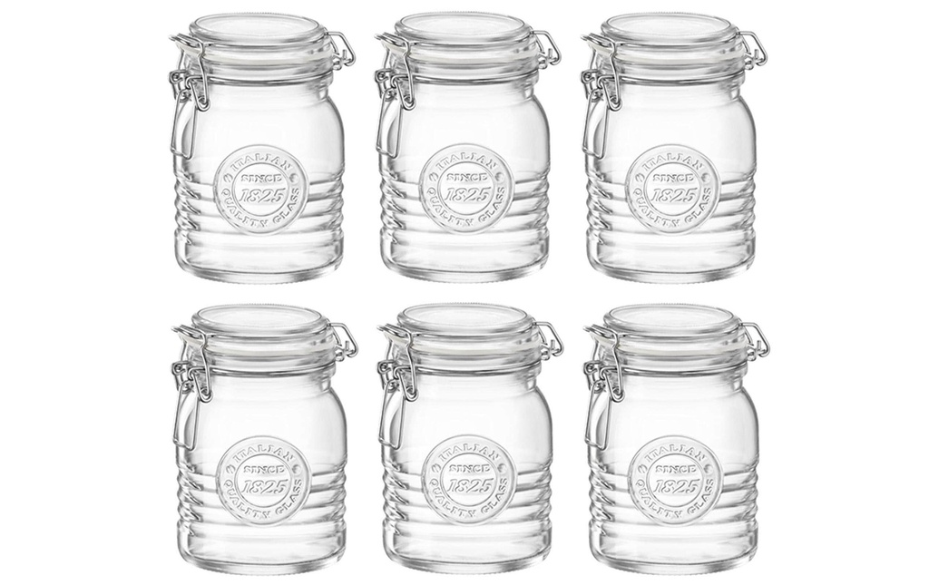 Bormioli Rocco Bocaux à conserves Officina 1825 0,75 litres, 6 pièces