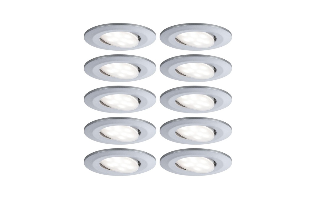 Paulmann Spot encastré Set de base LED Calla, 10 x 6W, 4000K, chrome