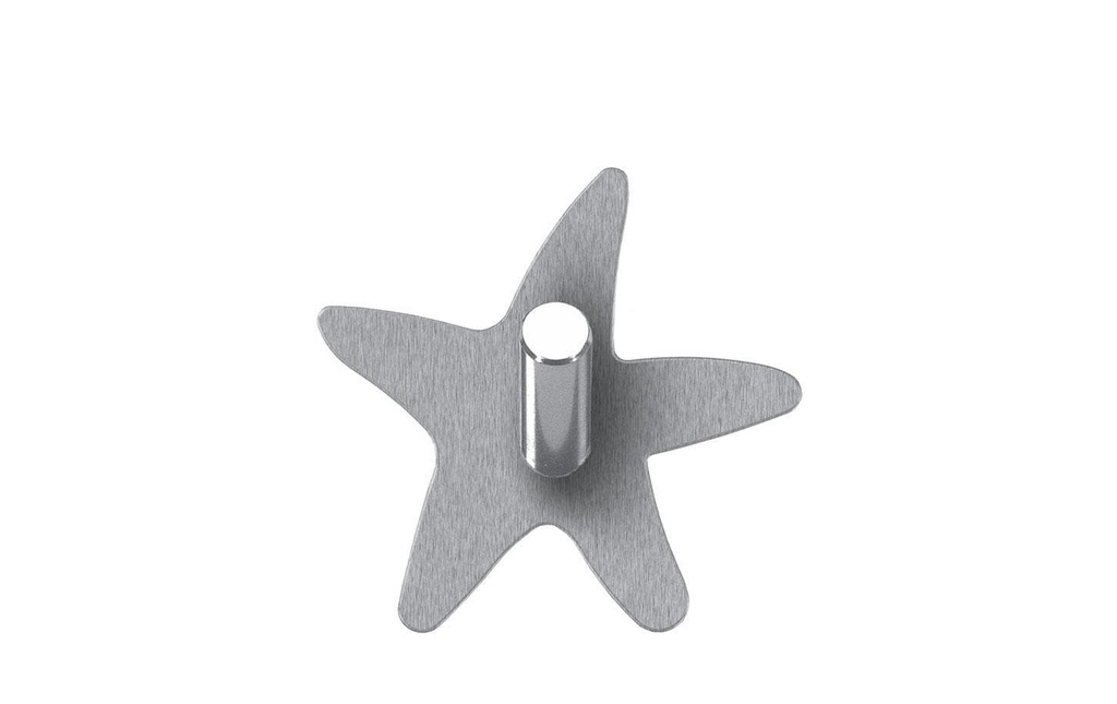 Kleine Wolke Crochet mural Star Set de 2 pièces, acier inoxydable, Gris