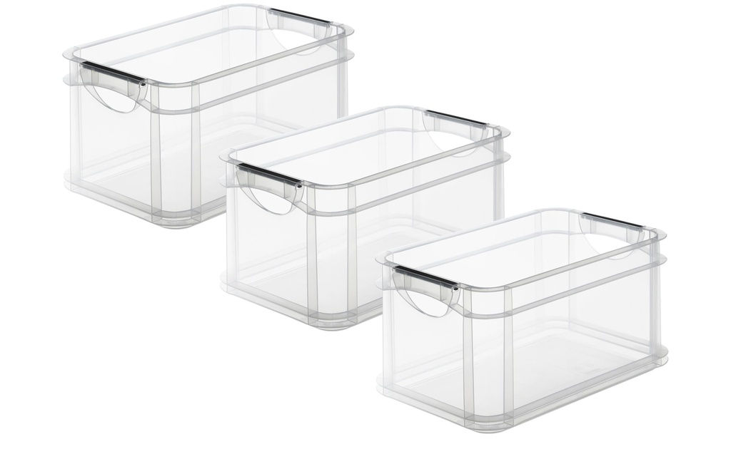Rotho Boîte de rangement A5 3 pièces, Transparent