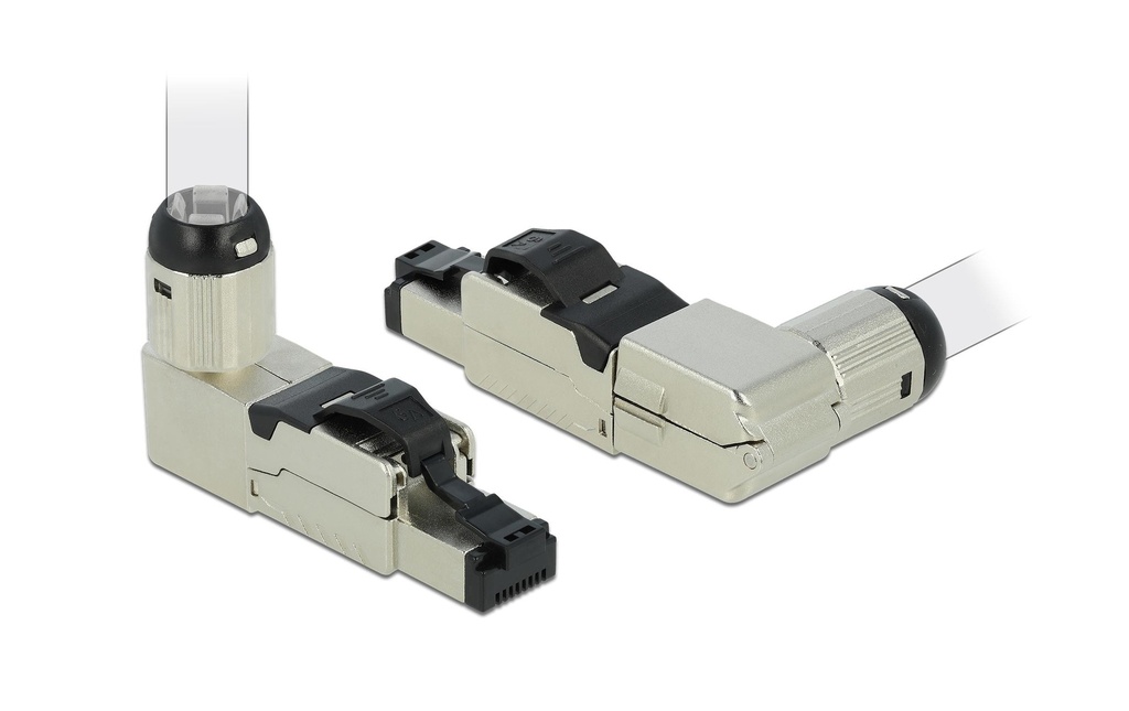 Delock Connecteur RJ45 Cat.6A Assemblage sur le terrain, 1 pièce, sans outil