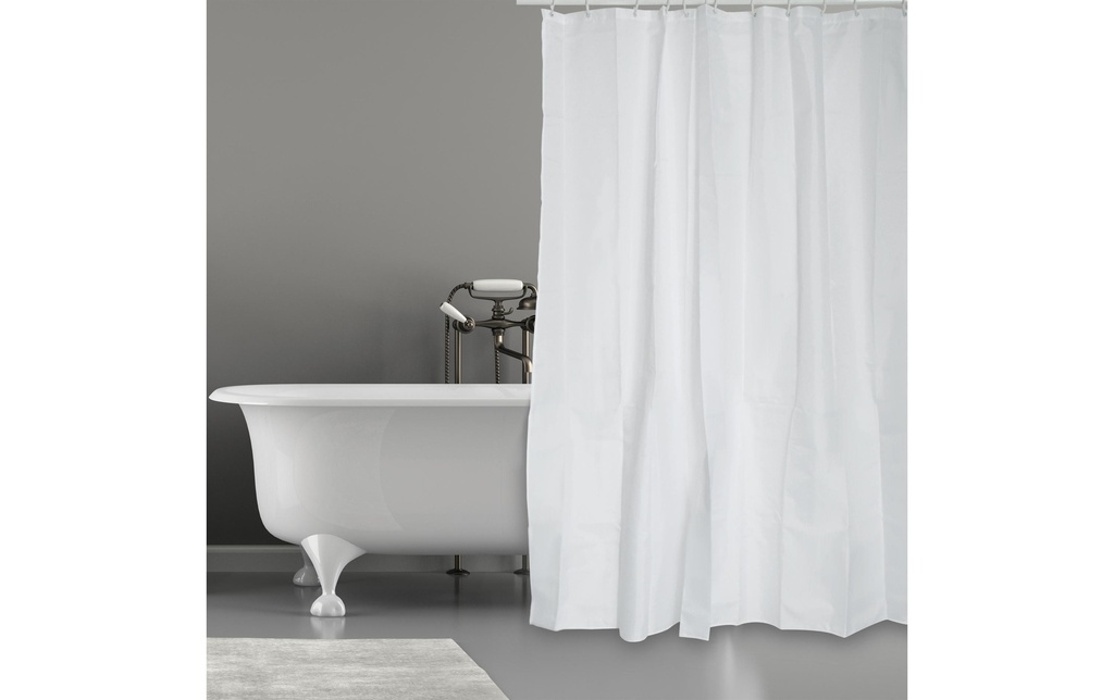 MSV Rideau de douche 240 x 200 cm, Blanc