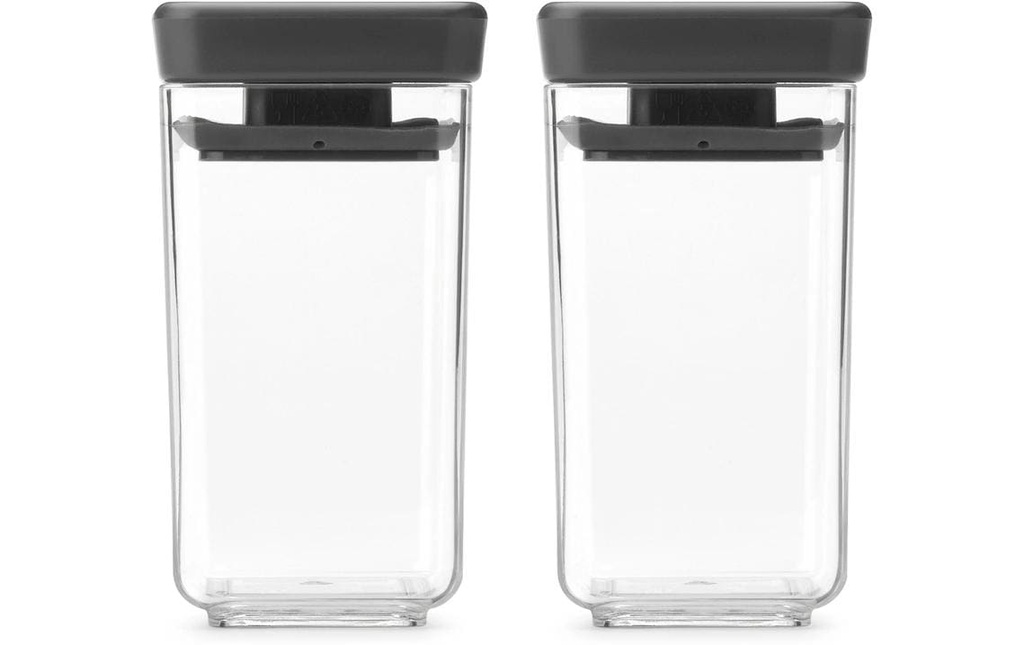 Brabantia Boîte à provisions Tasty+ 0.3 l, Transparent/Gris foncé