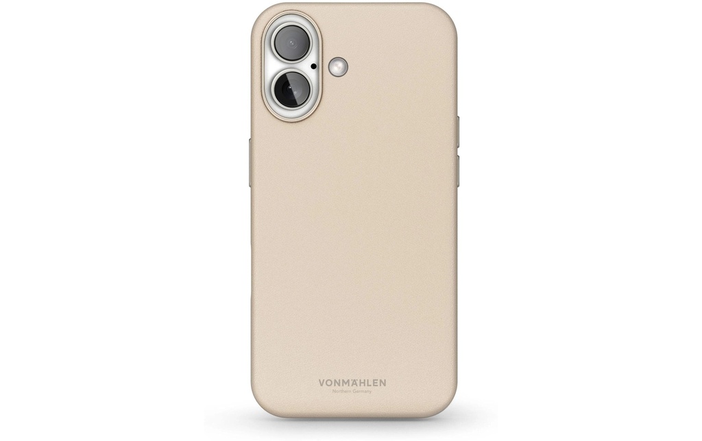 Vonmählen Coque arrière Like Leather iPhone 16 Beige