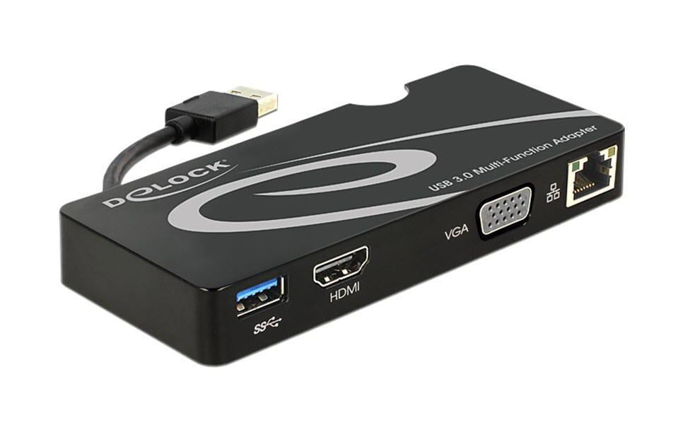 Delock Station d'accueil USB3.0 HDMI/VGA/USB3/LAN