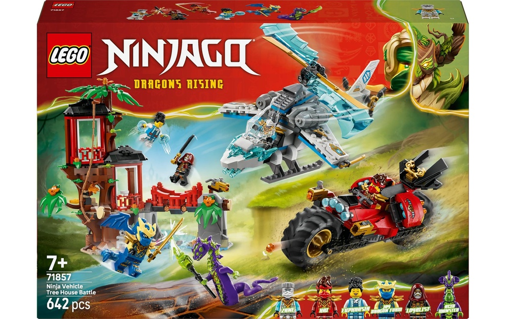 LEGO® Ninjago La cabane et les véhicules des Ninjas 71857