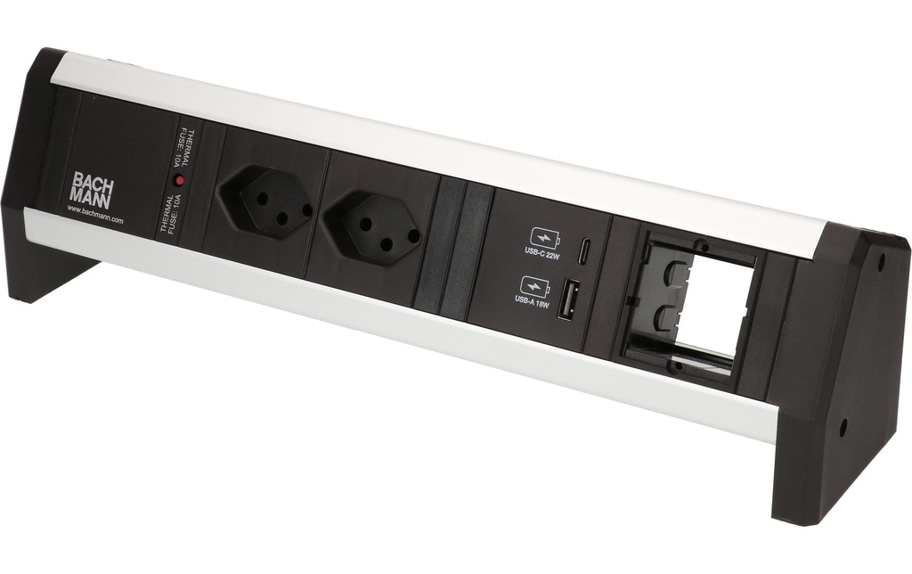 Bachmann Bloc multiprises de table DESK 1, 2x T13, 1x USB A/C, 1x Custom