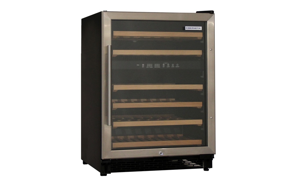 Kibernetik Armoire de mise en température pour le vin WKH46F01 Noir, Changeable, Droite