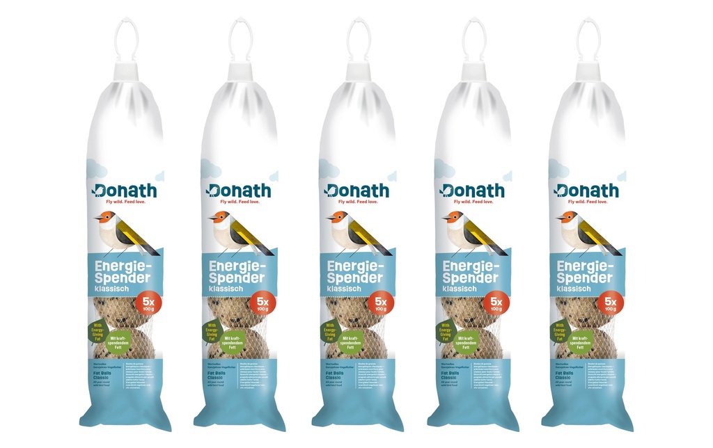 Donath Nourriture pour oiseaux Distributeur d'énergie classique, 5 sacs de 5x100 g