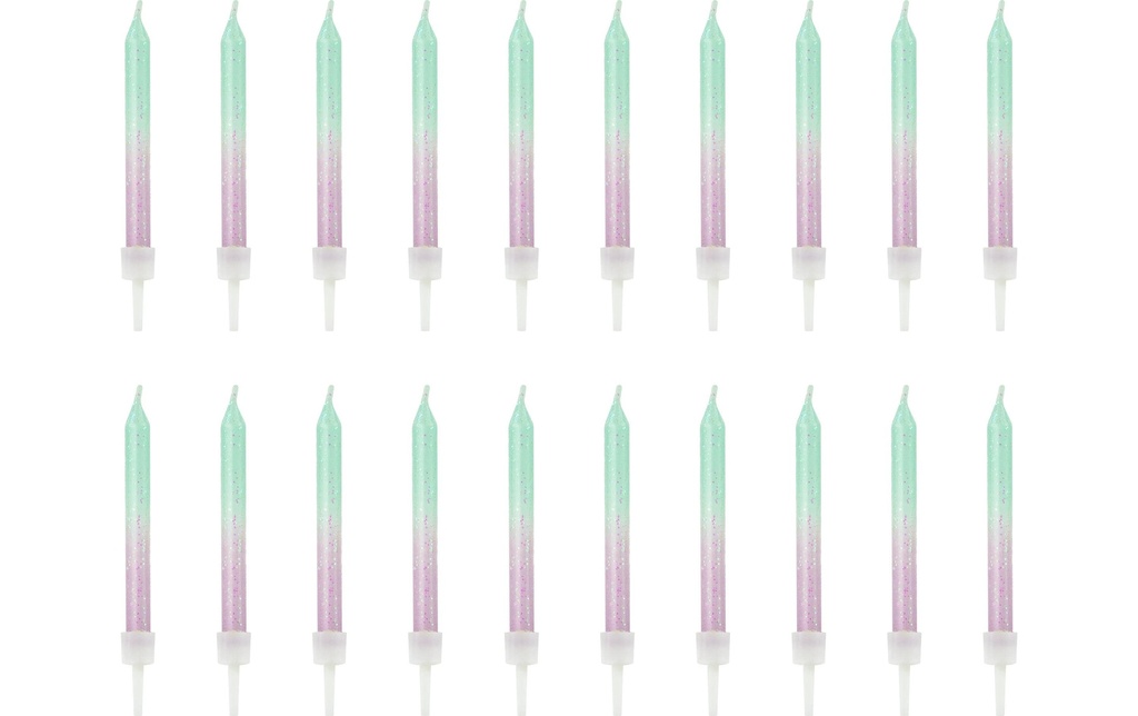 Partydeco Bougie Ombre 20 Pièce/s