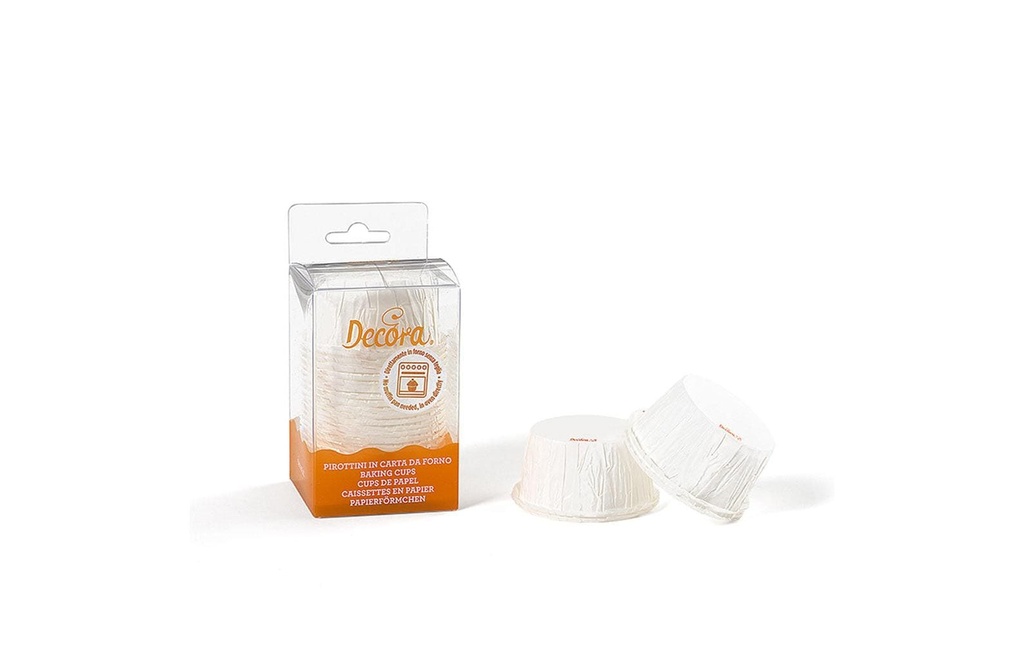 Decora Moule à muffins Ruffled, Blanc, 25 pièces