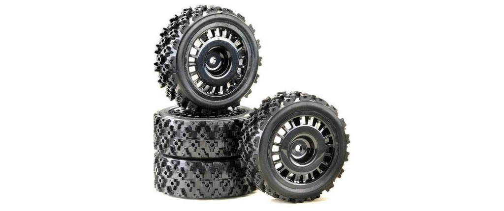 Absima 1:10 Jeu de roues Rally Block Design Noir (4)