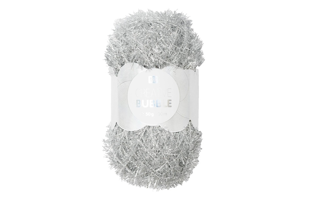 Rico Design Laine Creative Bubble 50 g Argent Métallique
