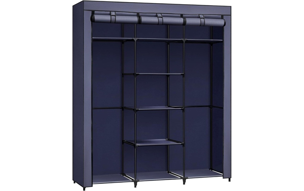 Songmics Étagère avec 3 portes enroulables vers le haut 150 x 175 cm, Gris
