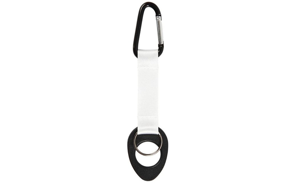 Creativ Company Porte-bouteille ouvre-bouteille et mousqueton 4 x 17 cm, Blanc