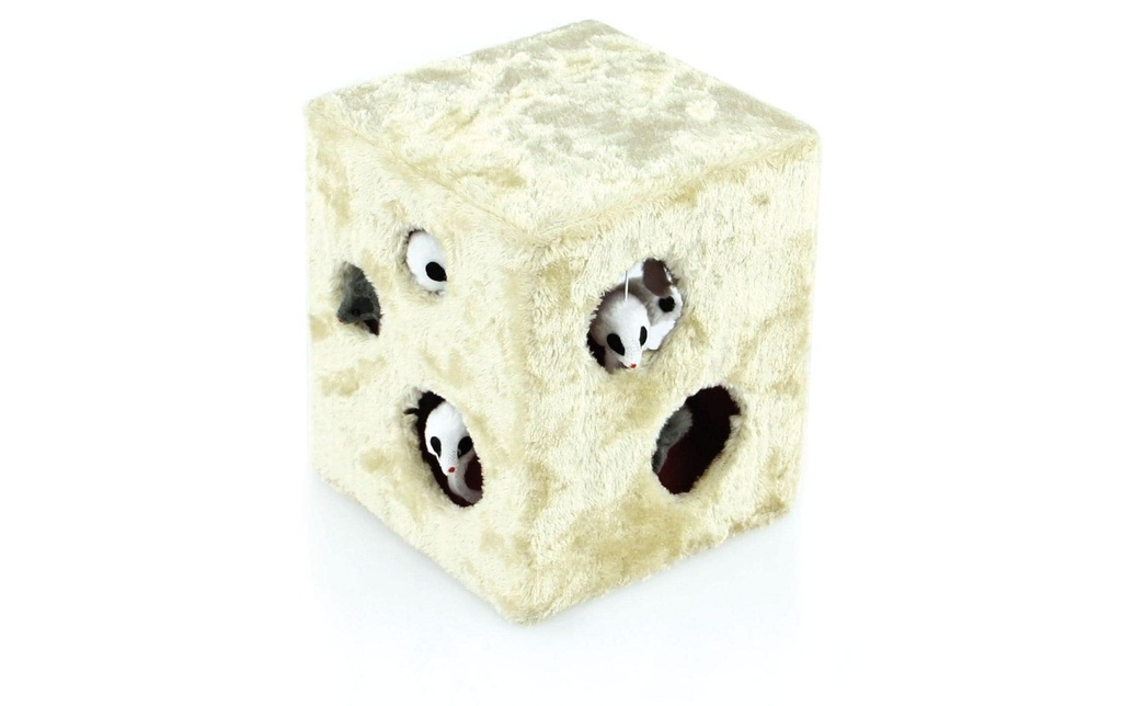 SwissPet Jouet pour chat Cubes de jeu, 21 x 21 x 25 cm, beige