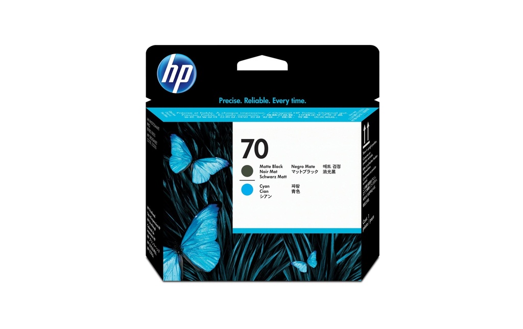 [770306900] HP HP tête d'impres.70 mat bk/cy