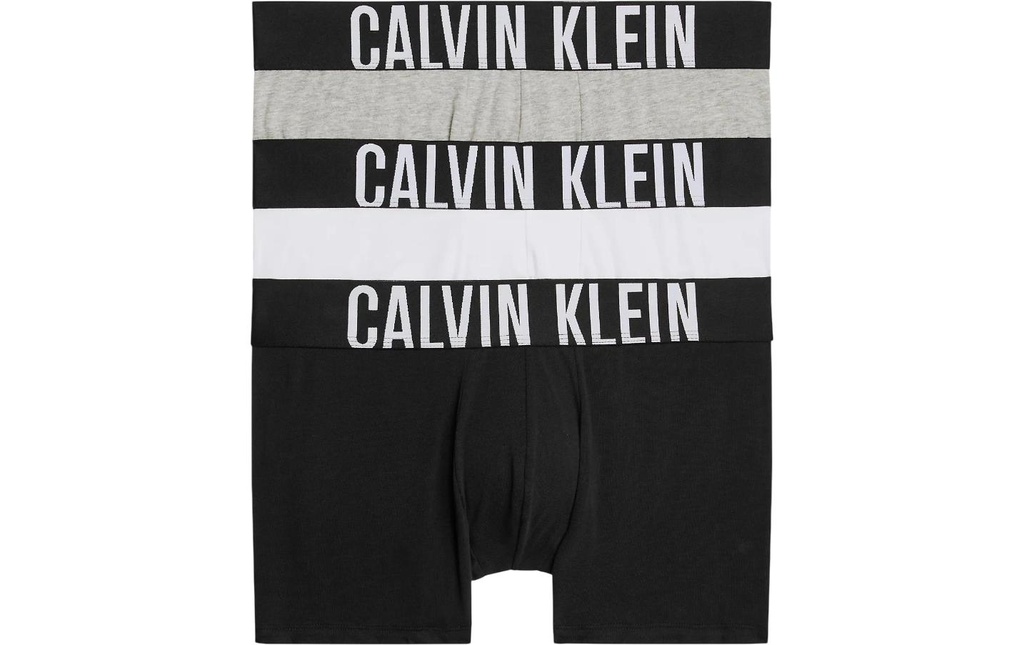 Calvin Klein Wäsche Trunk 3Pk Blanc/Noir/Gris, S