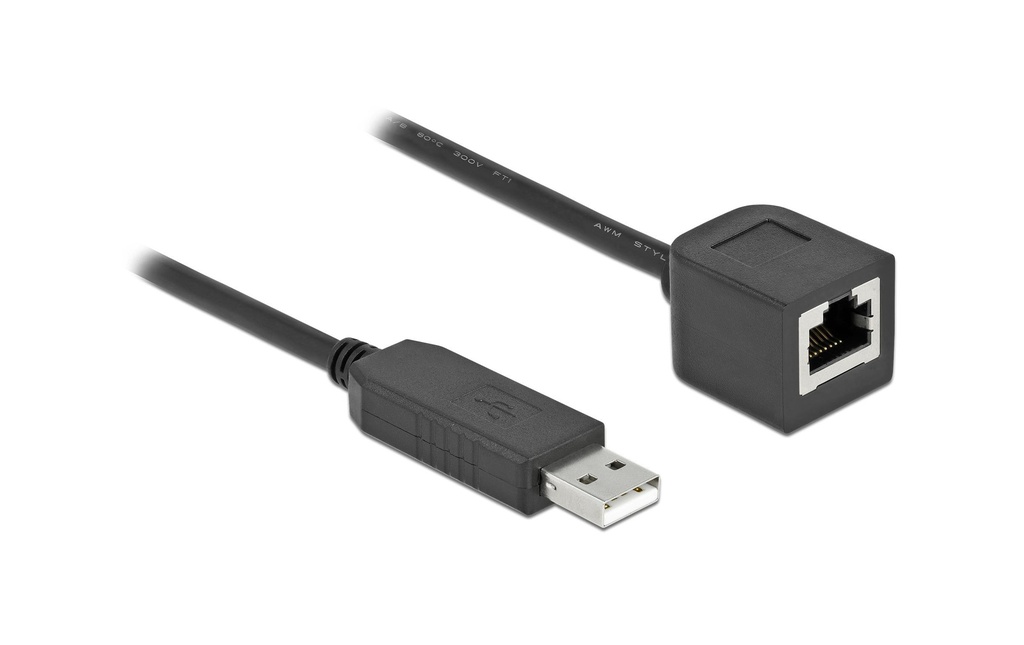 Delock Câble de console USB-A vers RS-232 RJ45, 50 cm