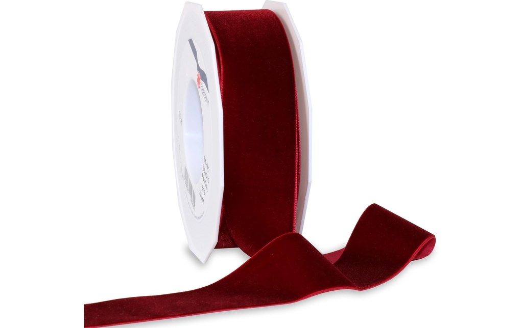 Pattberg Ruban cadeau Velours 40 mm x 10 m, Bordeaux