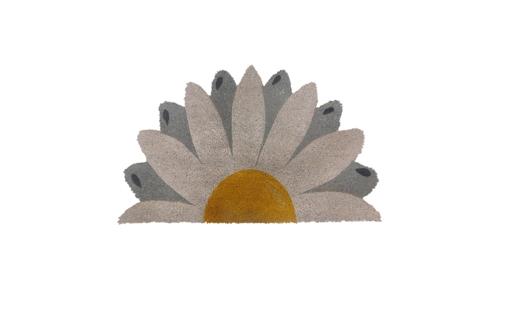 relaxdays Tapis de sol Tournesol 80 x 50 cm Gris