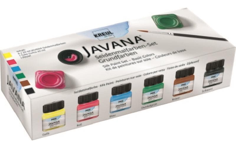 Kreul Peinture pour textile Peinture sur soie Javana 6 pièces, 20 ml chacune