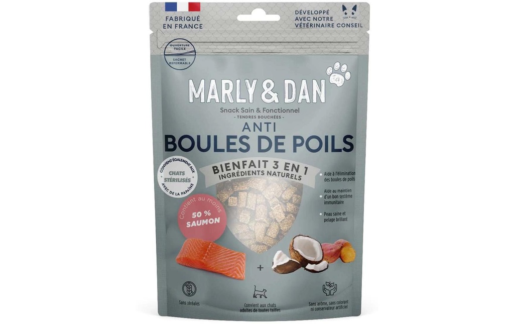 Marly & Dan Friandise Anti-boule de poils, 40 g