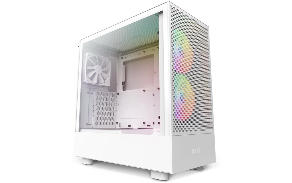 NZXT Boîtier d’ordinateur H5 Flow RGB Blanc mat