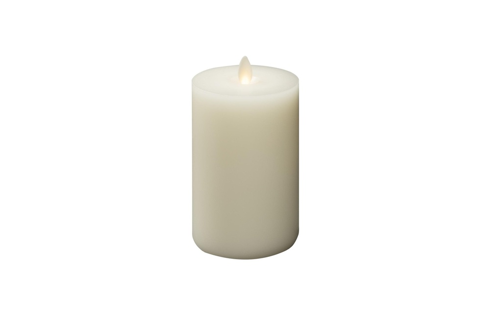 Konstsmide Bougie en cire véritable, 8 cm x 10 cm, blanc crème
