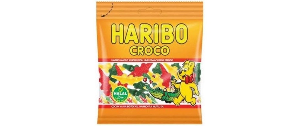 Haribo Int. Bonbons gommeux HALAL Croco 100 g
