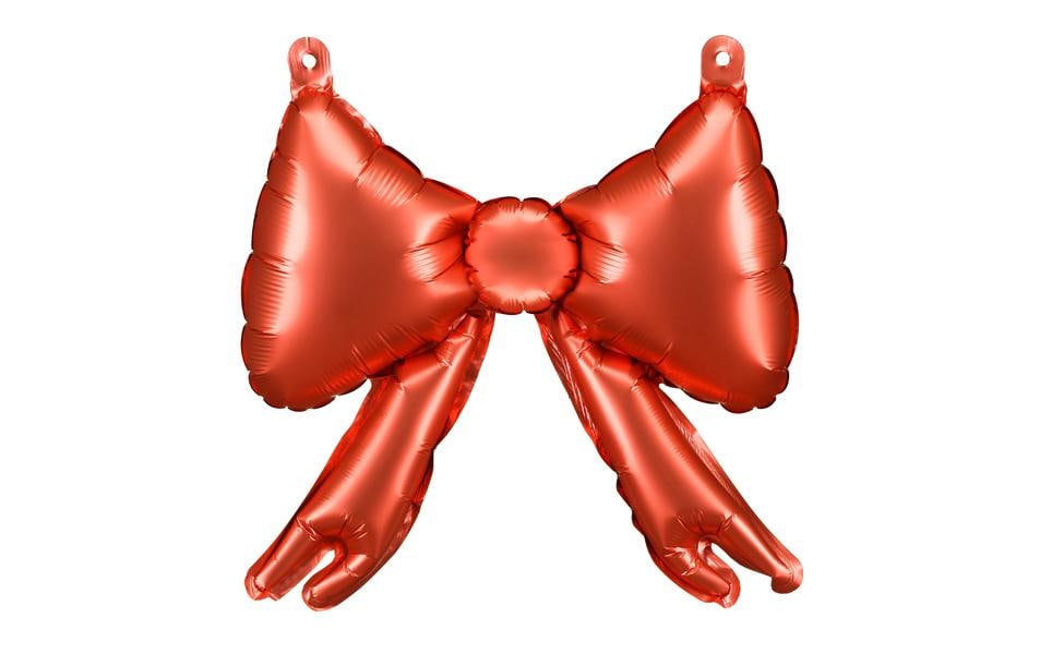 Partydeco Ballon en aluminium Boucle, 25.5 x 25 cm, rouge, 5 pièces