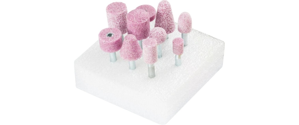 Pferd Set de meules sur tige 10 pces Ø de la tige 6 mm A30