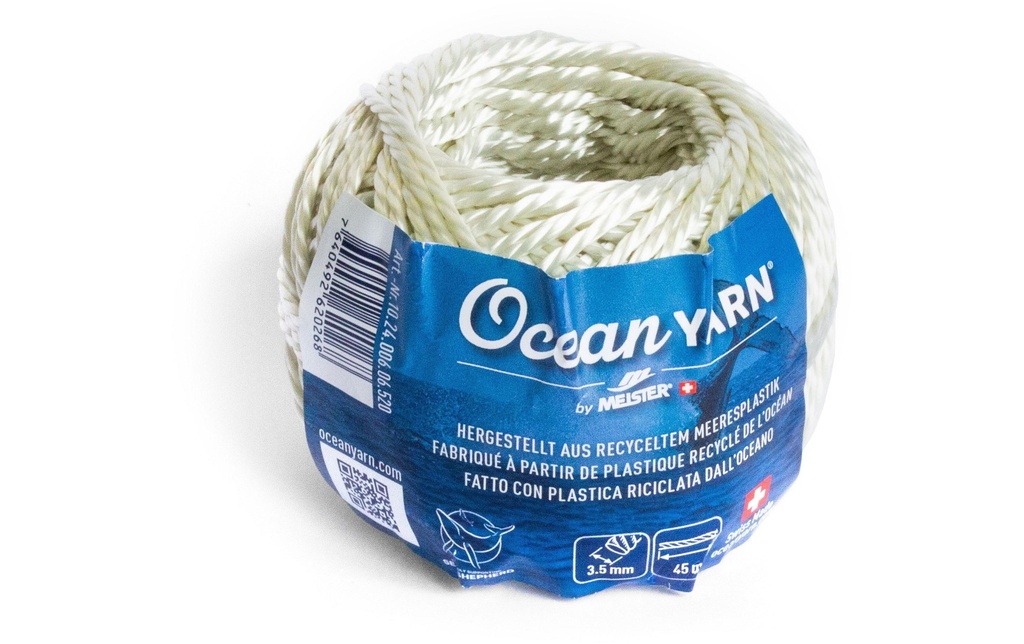 Meister Ficelle d’emballage OceanYarn Ø 3.5 mm, 45 m, Blanc