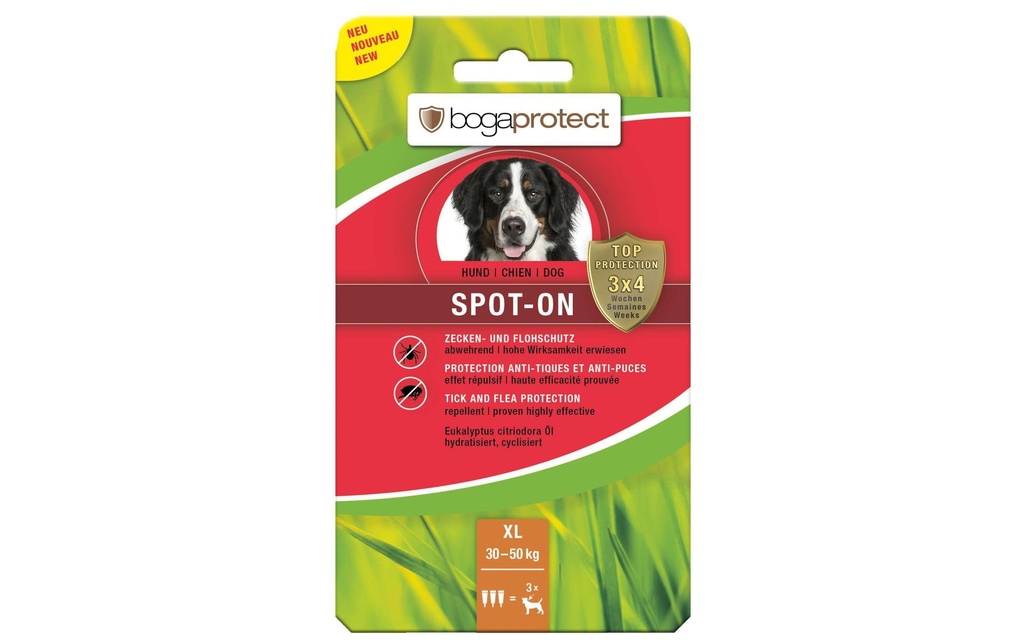 bogar Gouttes anti-parasite bogaprotect Spot-on Chien XL