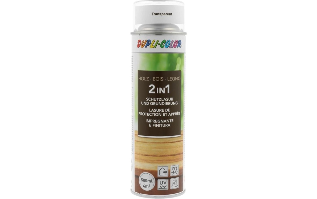 DUPLI-COLOR Lasure de protection du bois transparente, 500 ml