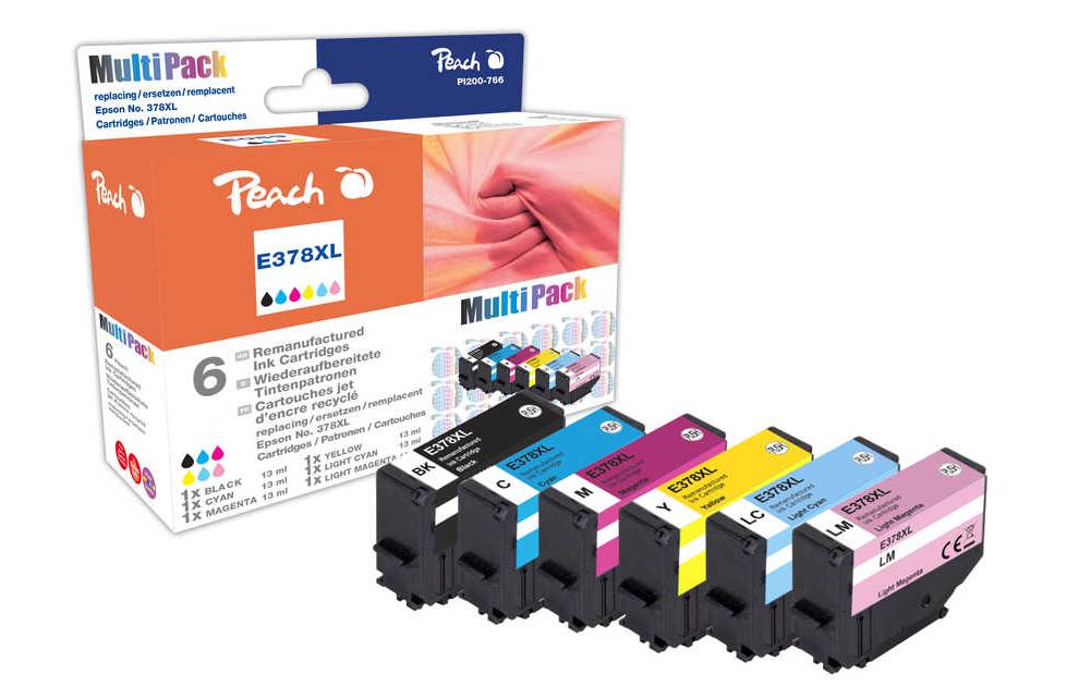 Peach Encre Epson T3798, No 378XL Multi BK, 2x C, 2x M, Y