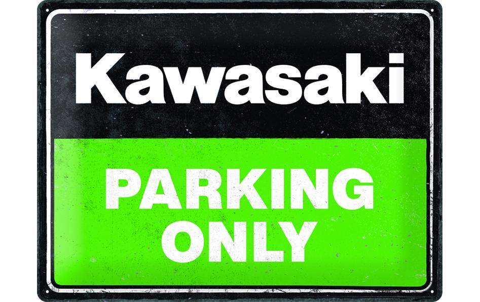 Nostalgic Art Plaque Kawasaki 40 cm x 30 cm, Métal