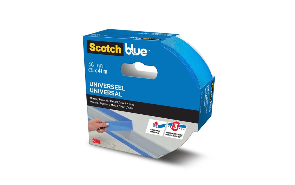 Scotch Ruban adhésif du peintre ScotchBlue Premium 36 mm x 41 m, Bleu