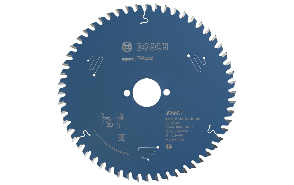 Bosch Professional Lame de scie circulaire Expert for Wood, 190 x 30 x 2.6 mm, Z 56
