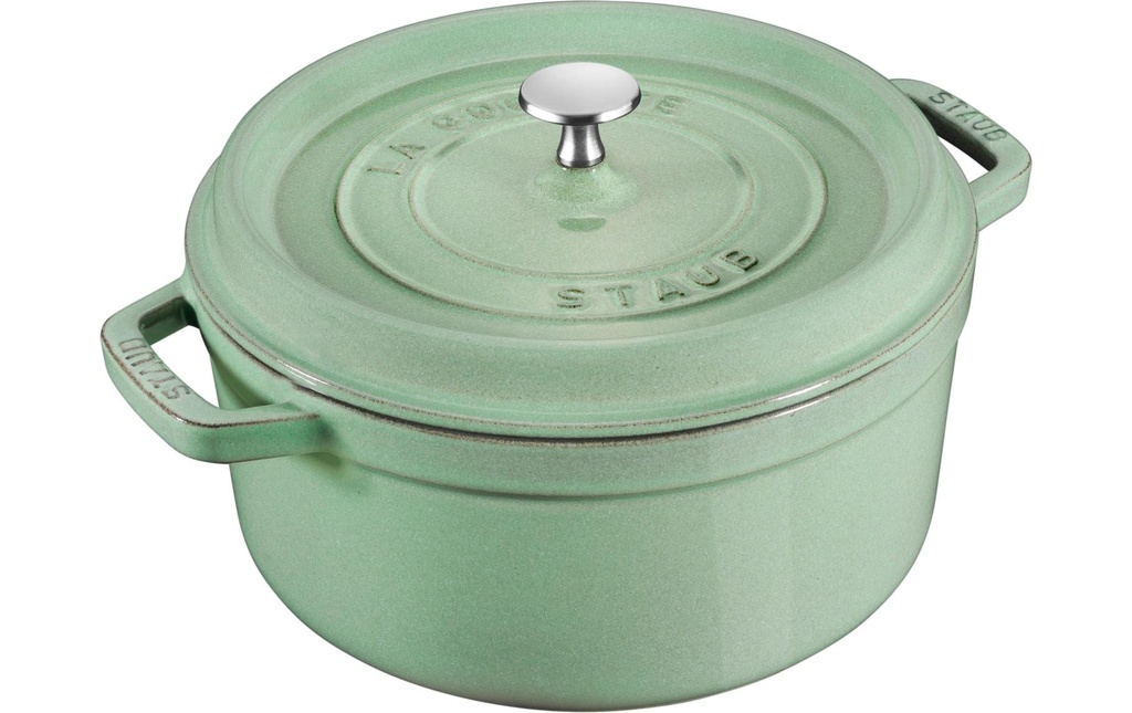 Staub Rôtisseur Cocotte 26 cm, Vert sauge, 5.2 l