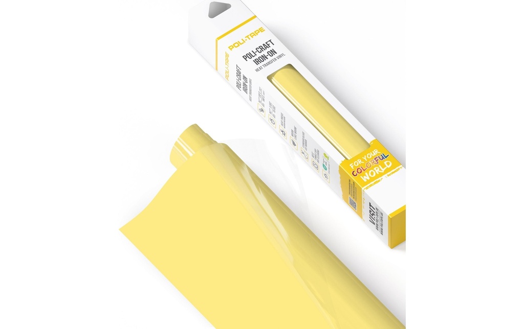 Poli-Tape Film thermocollant Poli-Flex turbo, 30.5 x 122 cm, jaune