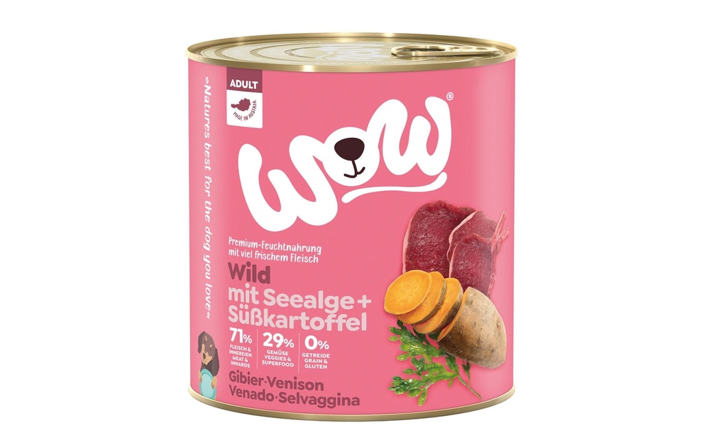 WOW Alimentation humide Adult Wild, 800 g