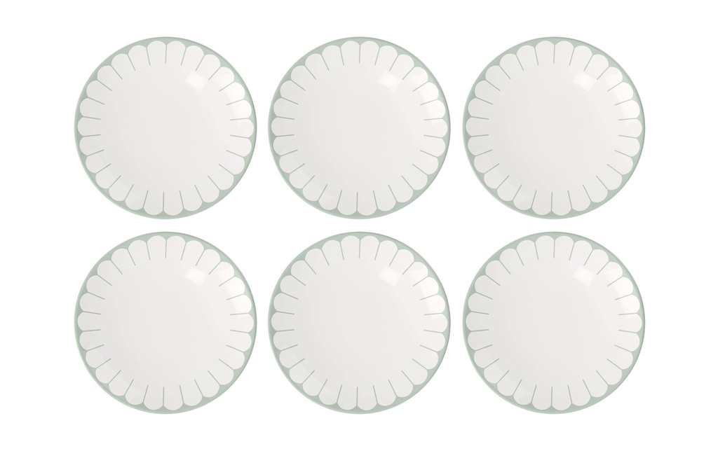 Villeroy & Boch Assiettes pour le petit-déjeuner et à dessert Fleur 6 Pièce/s, Vert