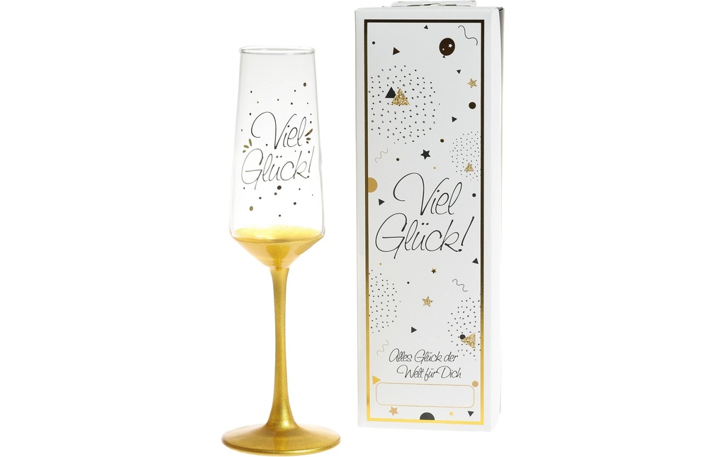 Trendcompany Flûte à champagne Bonne chance