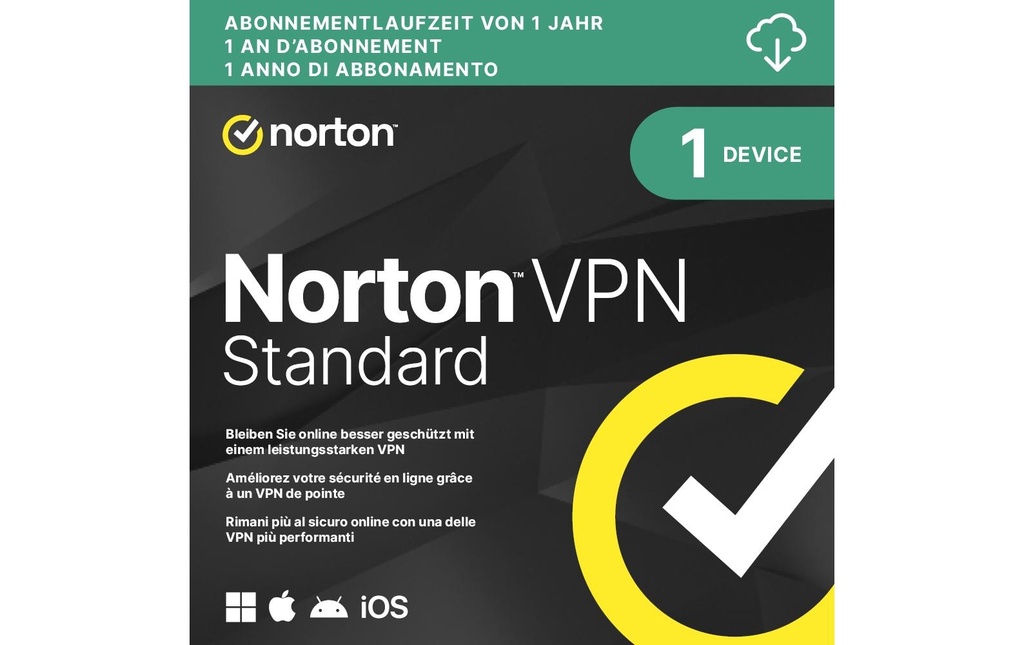 Norton VPN standard ESD, version complète, 1 PC, 1 an