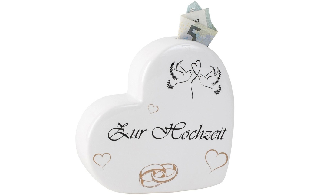Trendcompany Tirelire Mariage Coeur