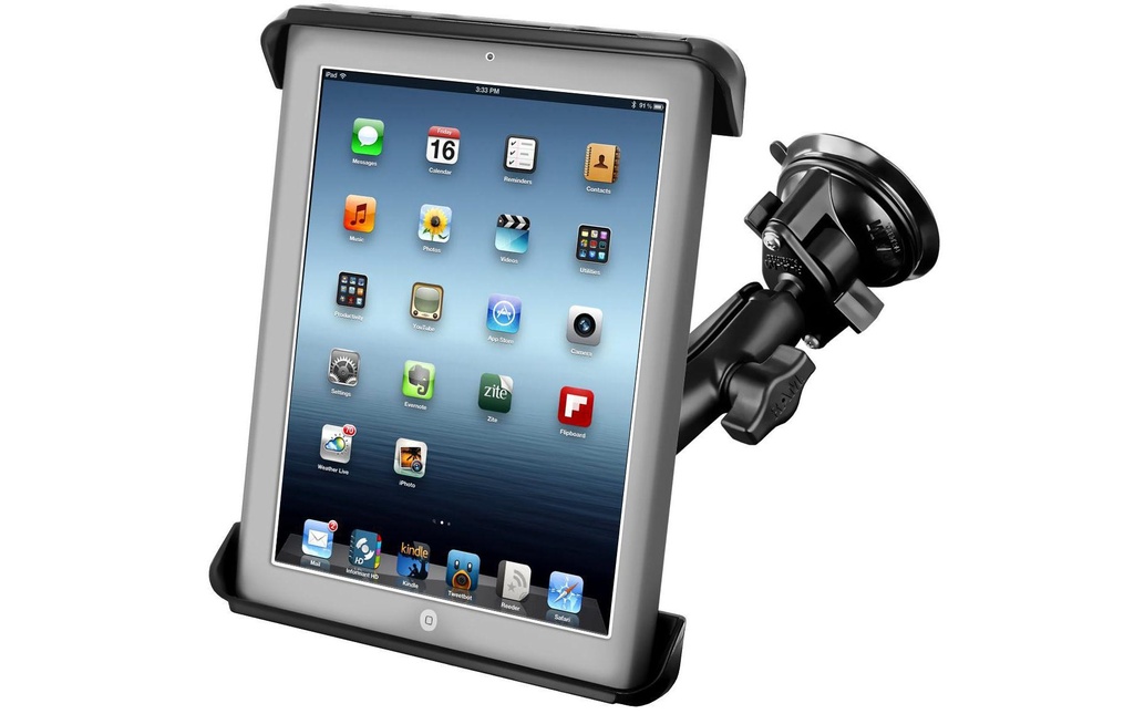 RAM Mounts Supports pour tablette Tab-Tite, iPad 1-4, ventouse Twist-Lock