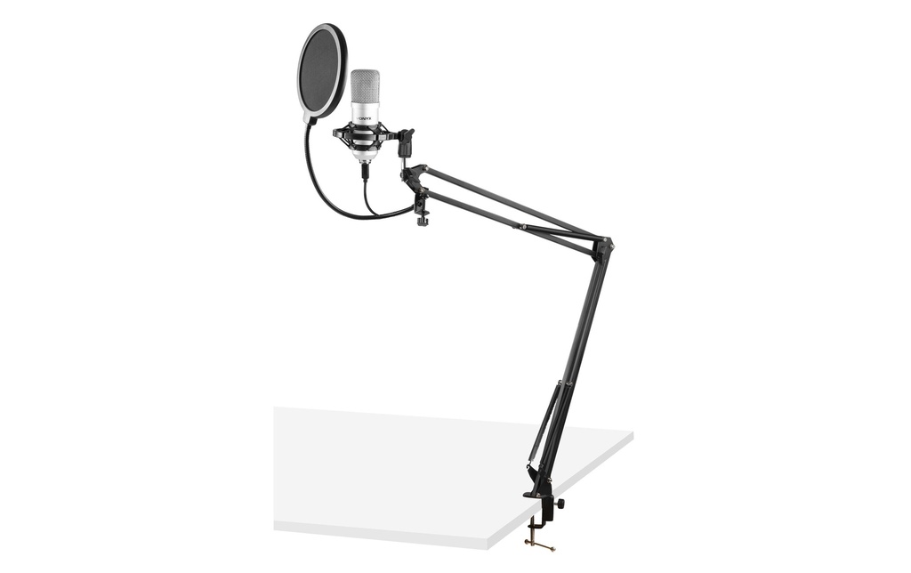 Vonyx Microphone à condensateur CMS300S Studio-Set Argent