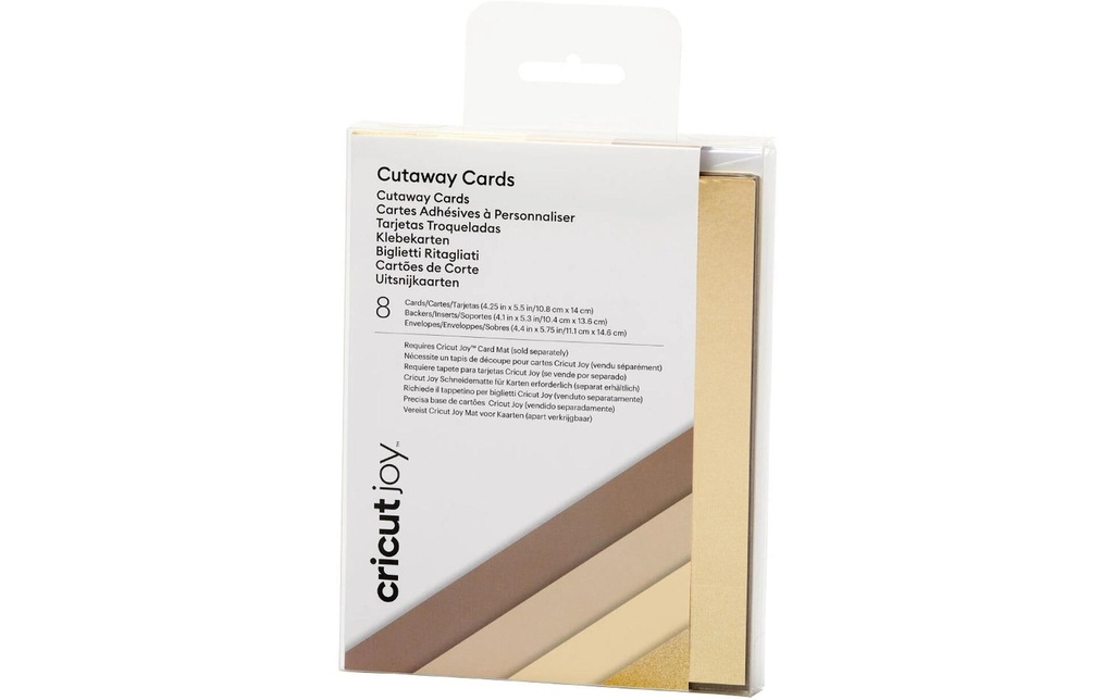 Cricut Carte vierge Joy cut-away neutre, 10.8 x 14 cm 8 pièces