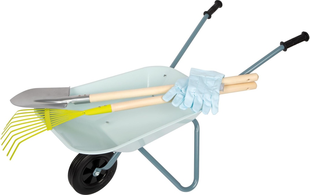 small foot Set d'outils de jardinage avec brouette Bleu clair